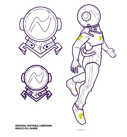 Chromanauts_Mascot_Editable-Linework